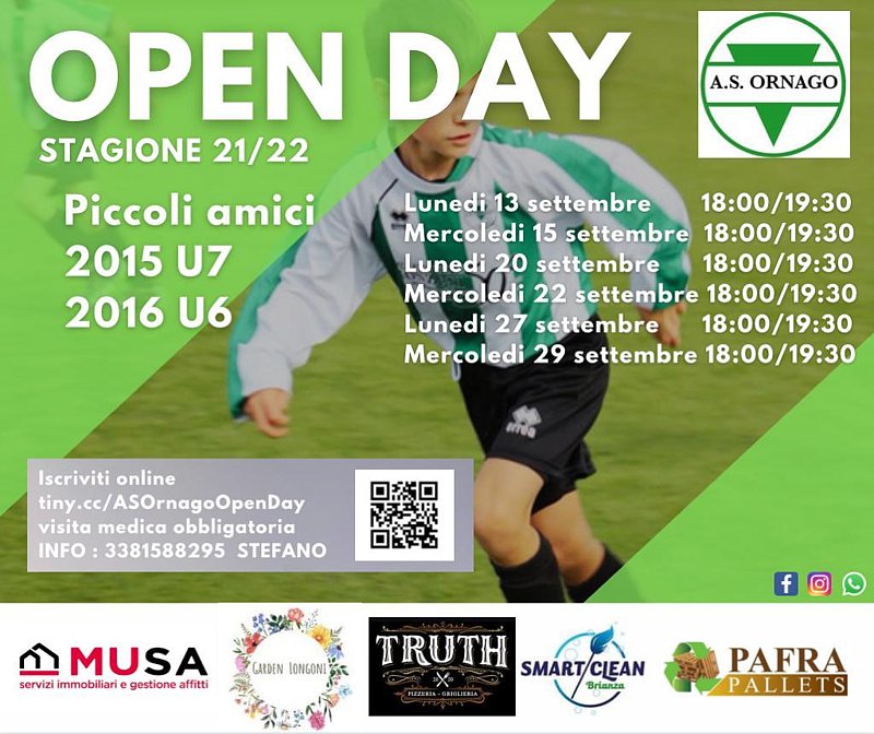 Open Day Stagione 2021-2022 Piccoli Amici