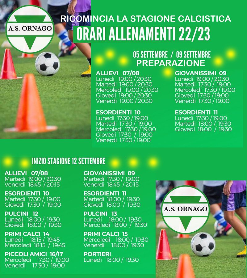 Allenamenti Stagione 2022-2023